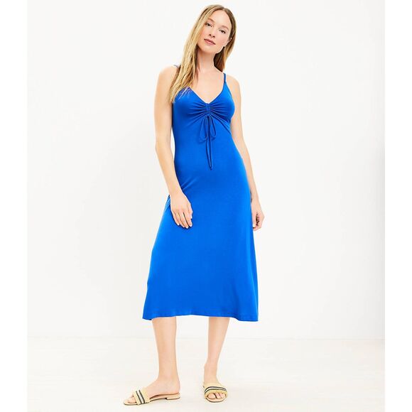 Lou & Grey Dresses & Skirts - NEW Lou & Grey Signaturesoft Jersey Strappy Midi Dress in Cobalt Current- Size M